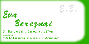 eva bereznai business card